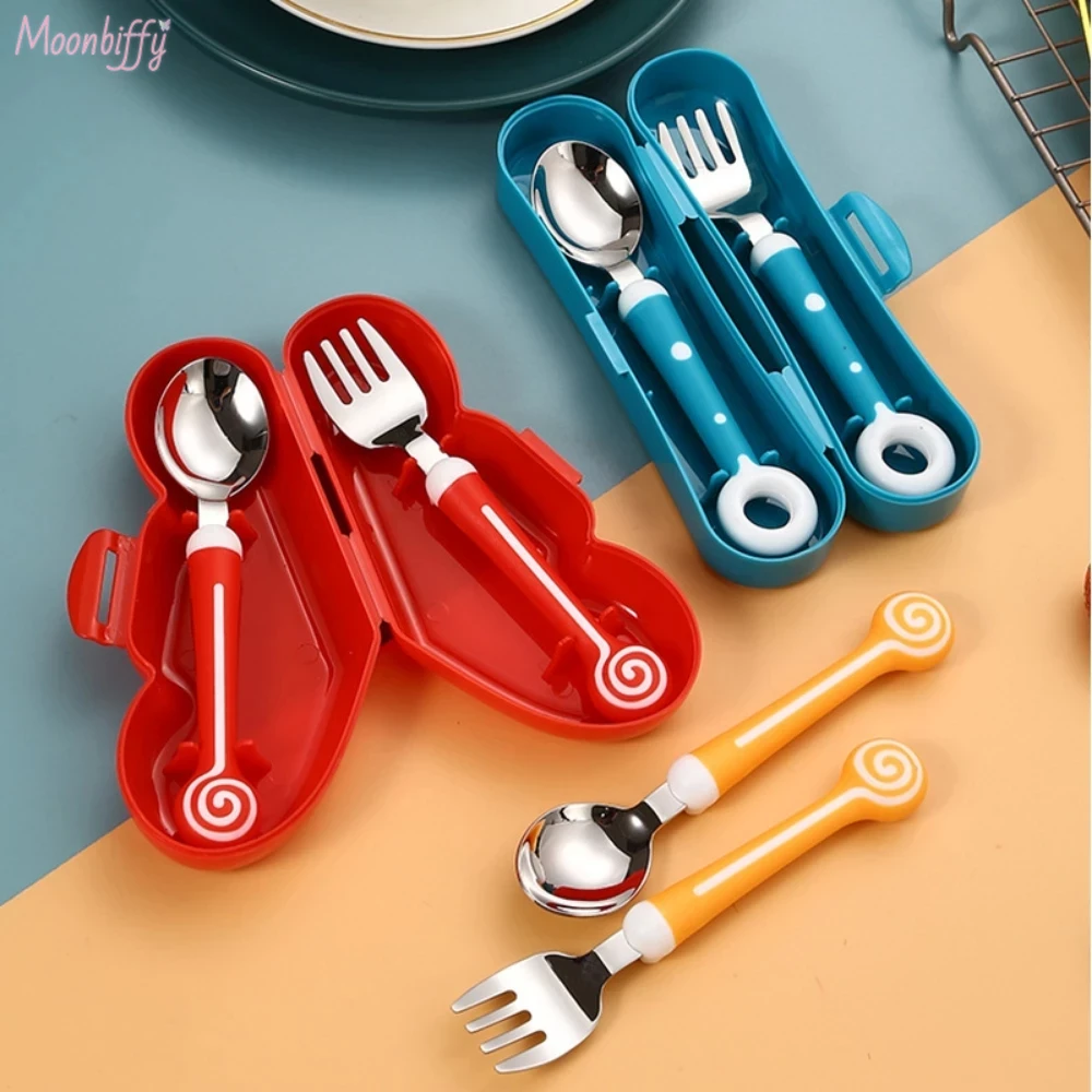 Baby Food Utensil - Children Utensil Cute Circle Cutlery Gadget