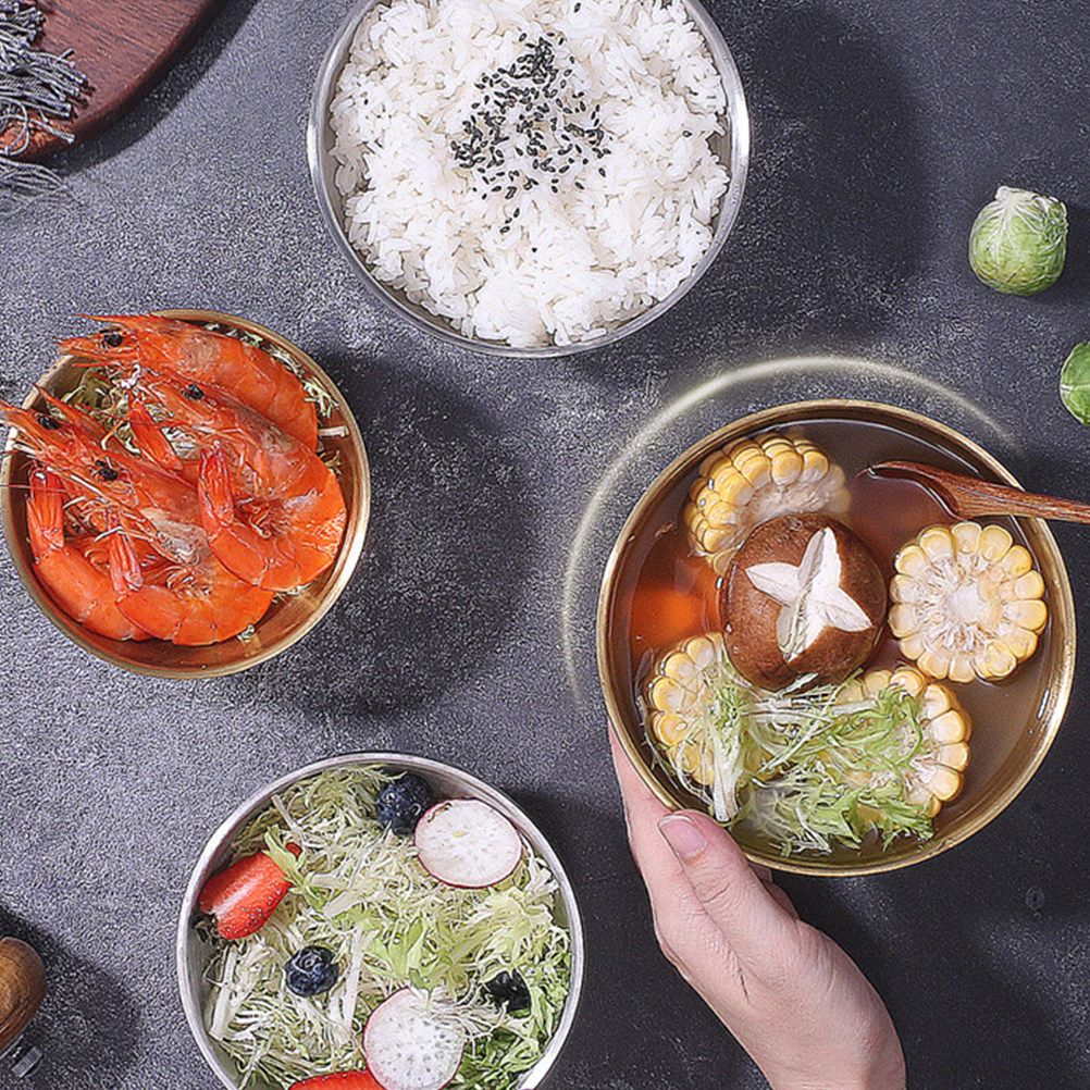 Baby Food In Restaurant - 1Pcs Stainless Steel Food Bowl Double
