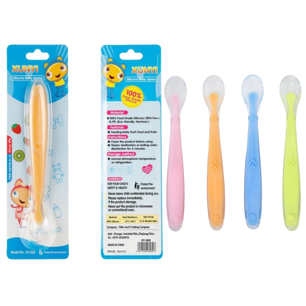 Baby Food Utensil - Baby Spoons Soft Silicone Toddler Complementary