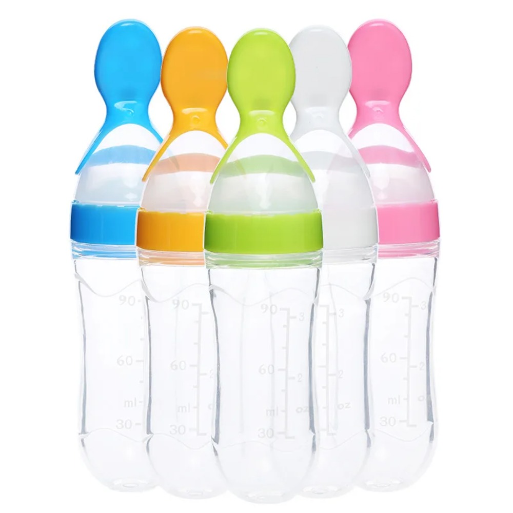 Baby Food Utensil - 90ML Baby Feeding Bottle Spoon Milk