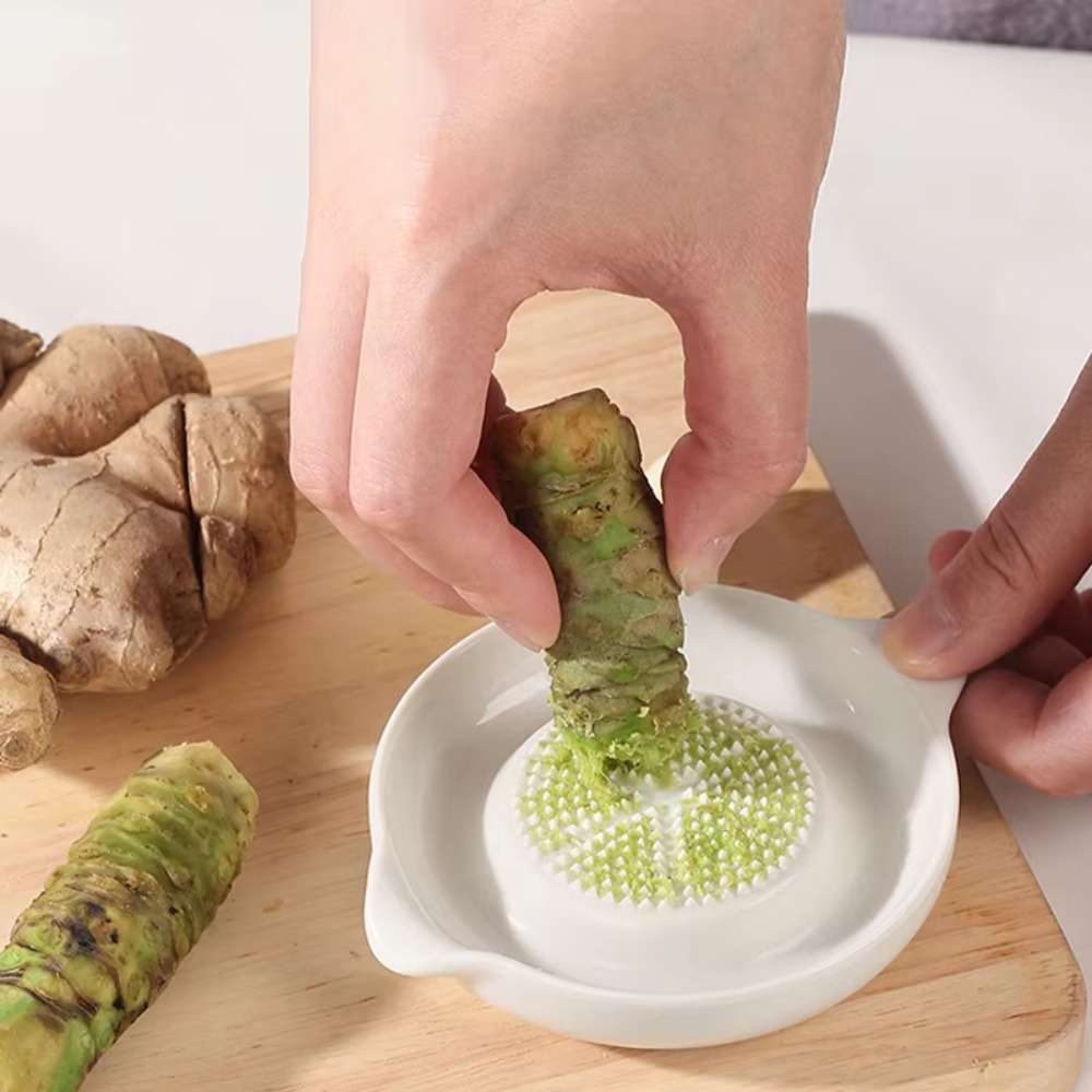 Baby Food Grater - Multi-functional Manual Ceramic Ginger Grater Round