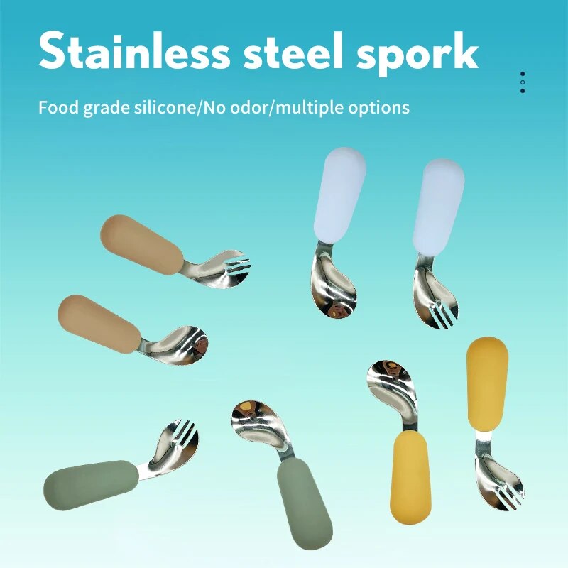 Baby Spoon Fork Set 316 Stainl - Baby Food Utensil incelemesi ve fiyatı