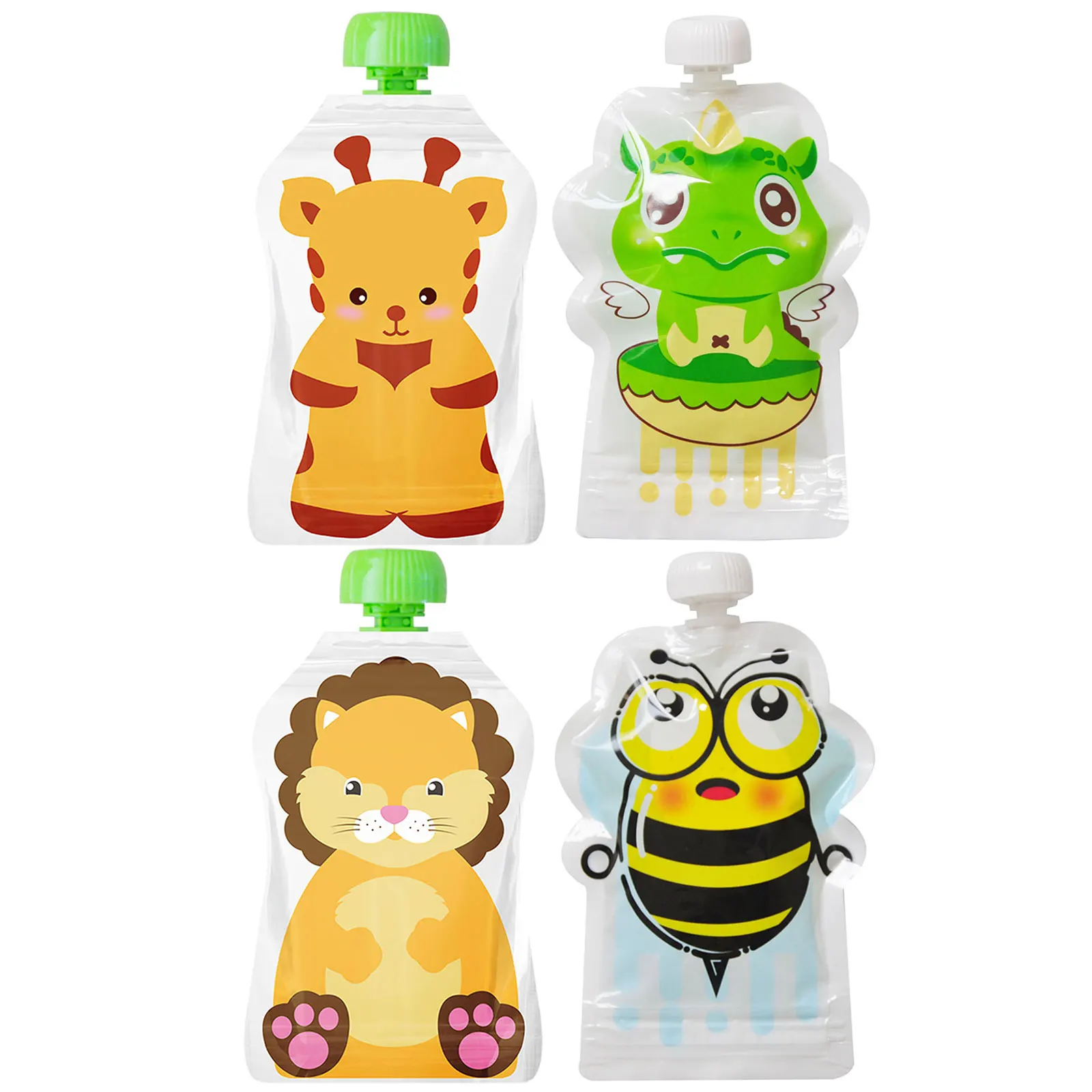 4pcs Food Storage Bag Reusable - Baby Food Pouches Reusable incelemesi ve fiyatı