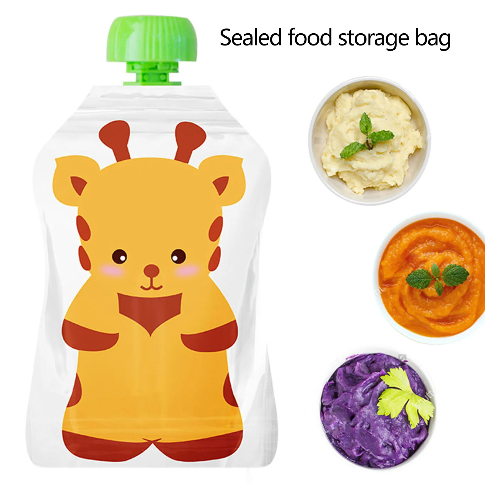 4pcs Food Storage Bag Reusable - Baby Food Pouches Reusable incelemesi ve fiyatı