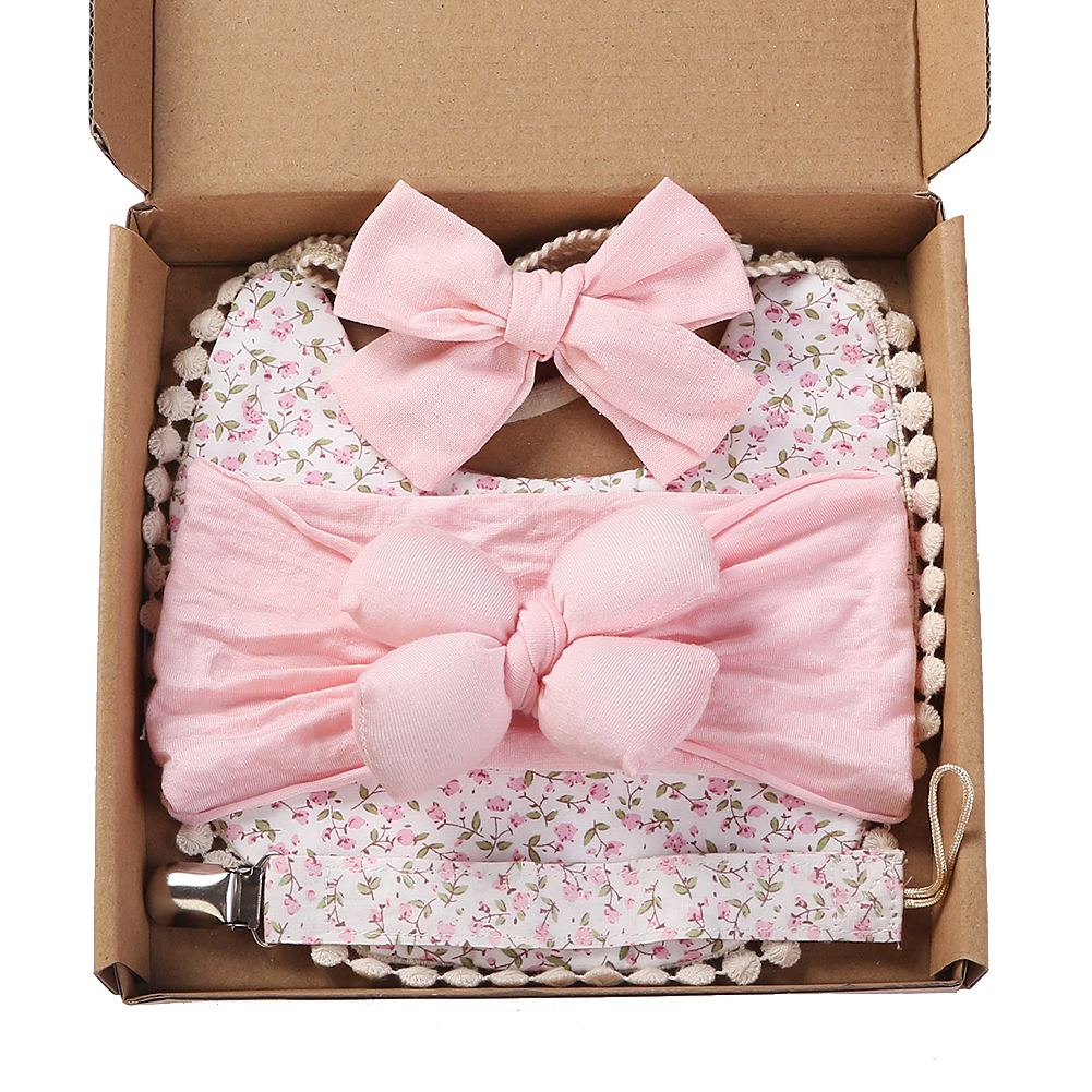 4Pcs/Set Flower Print Baby Bib - Food Box Baby incelemesi ve fiyatı