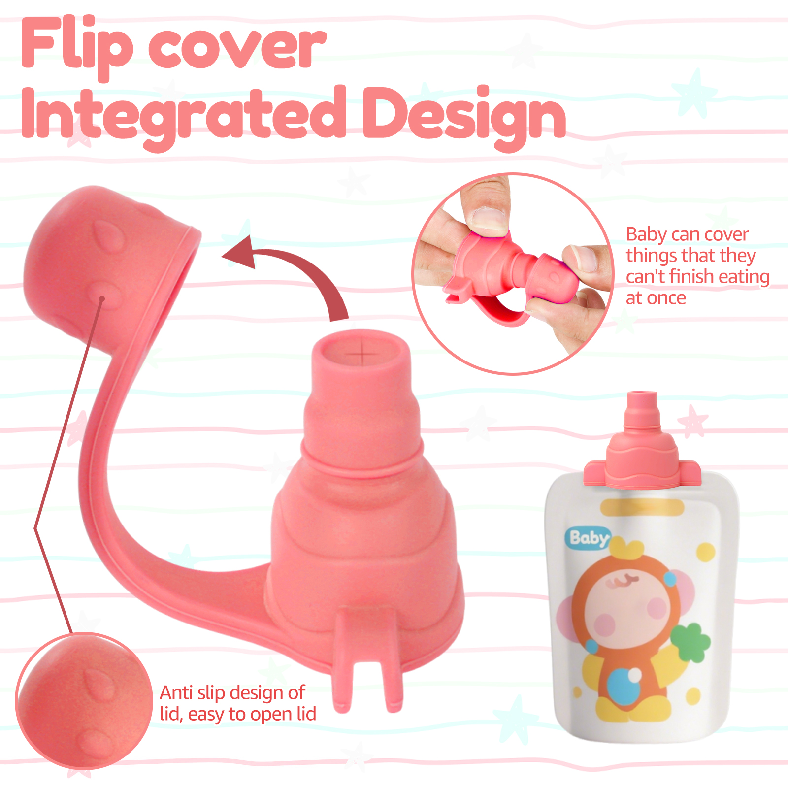 8Pcs Baby Food Pouches No Spil - Baby Food Pouches Reusable incelemesi ve fiyatı