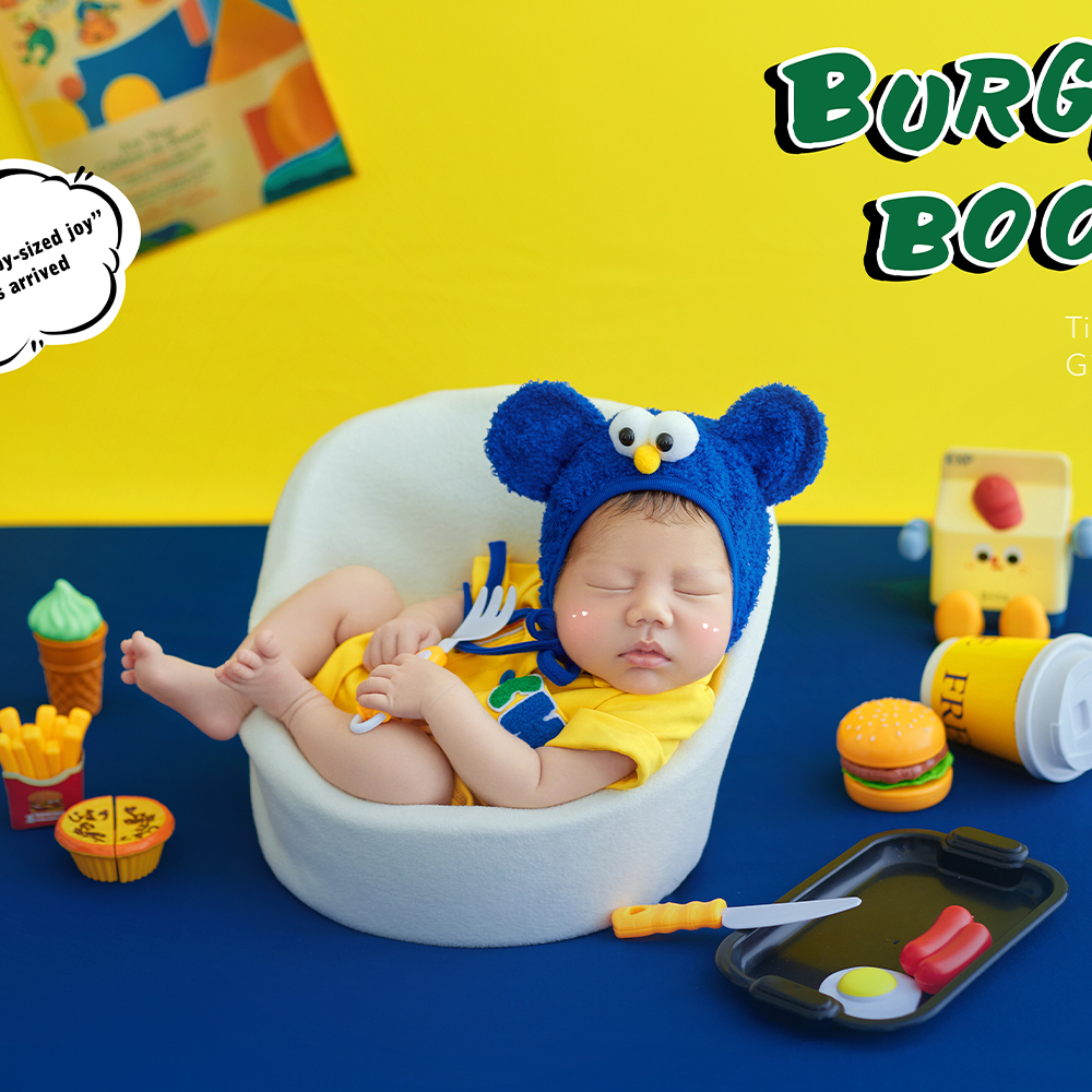 Fast Food Theme Newborn Photog - Baby Food Yellow incelemesi ve fiyatı