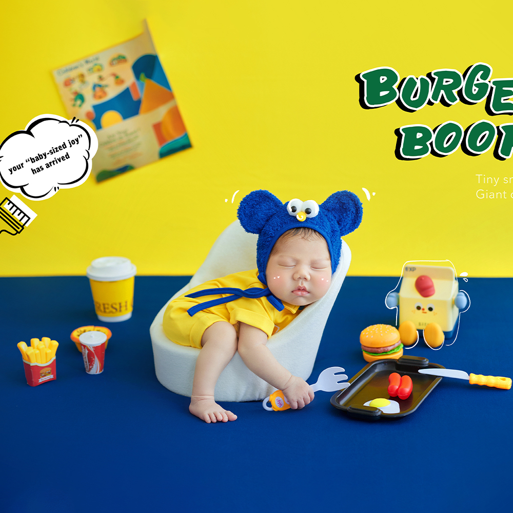 Fast Food Theme Newborn Photog - Baby Food Yellow incelemesi ve fiyatı