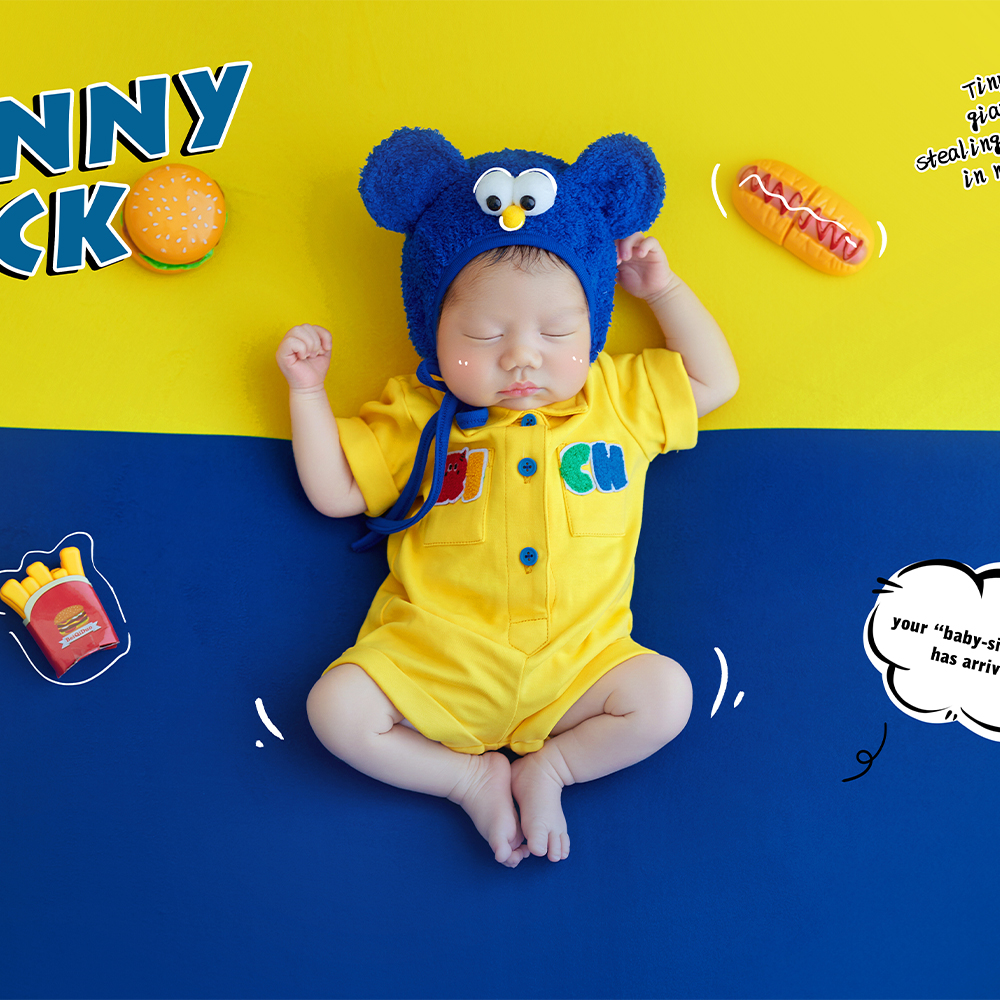 Fast Food Theme Newborn Photog - Baby Food Yellow incelemesi ve fiyatı