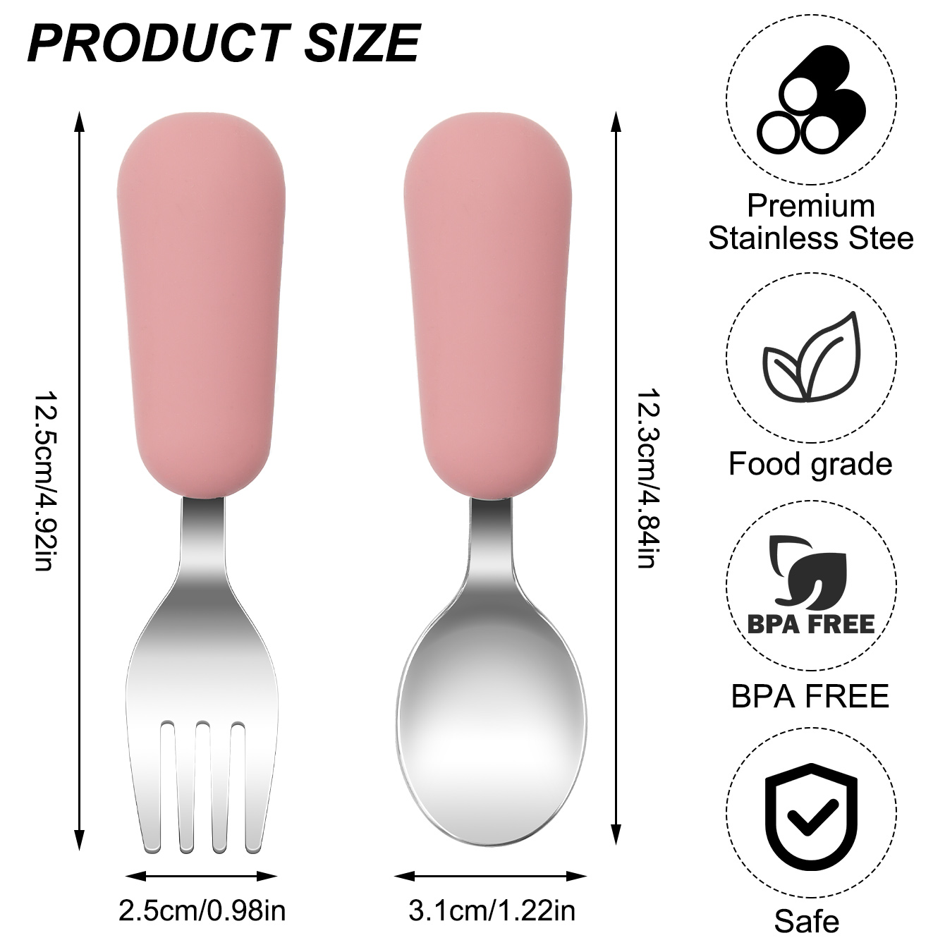 Color Kids 2PCS Stainless Stee - Baby Food Utensil incelemesi ve fiyatı