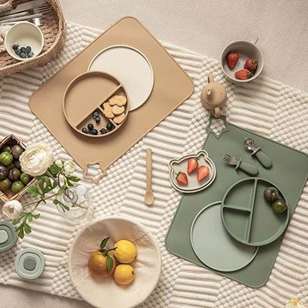 1PCS Simple Silicone Placemat  - Baby Food In Restaurant incelemesi ve fiyatı