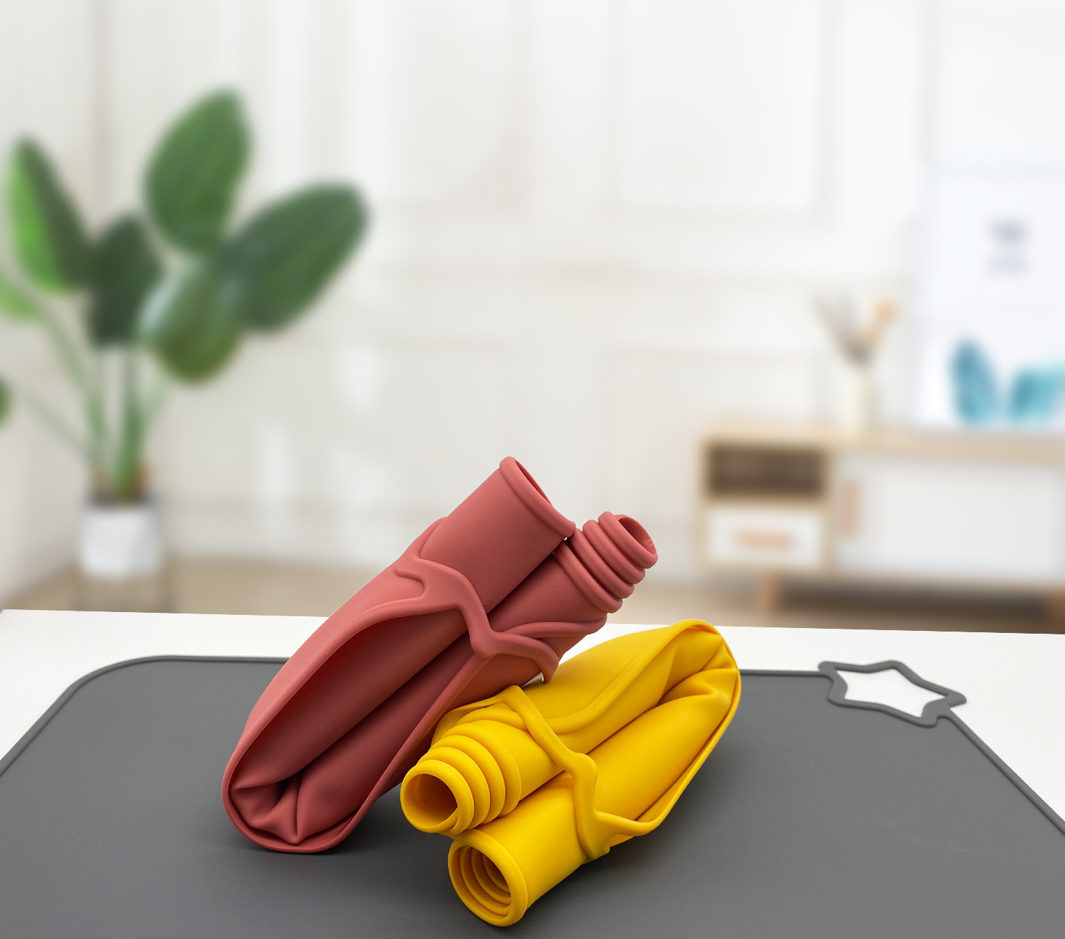 1PCS Simple Silicone Placemat  - Baby Food In Restaurant incelemesi ve fiyatı
