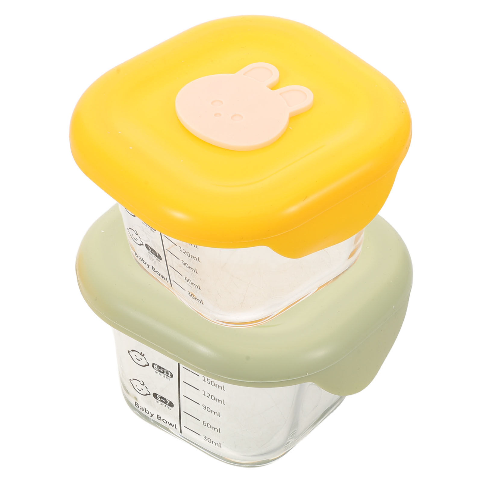 2Pcs Baby Food Storage Boxes 2 - Baby Food Yellow incelemesi ve fiyatı