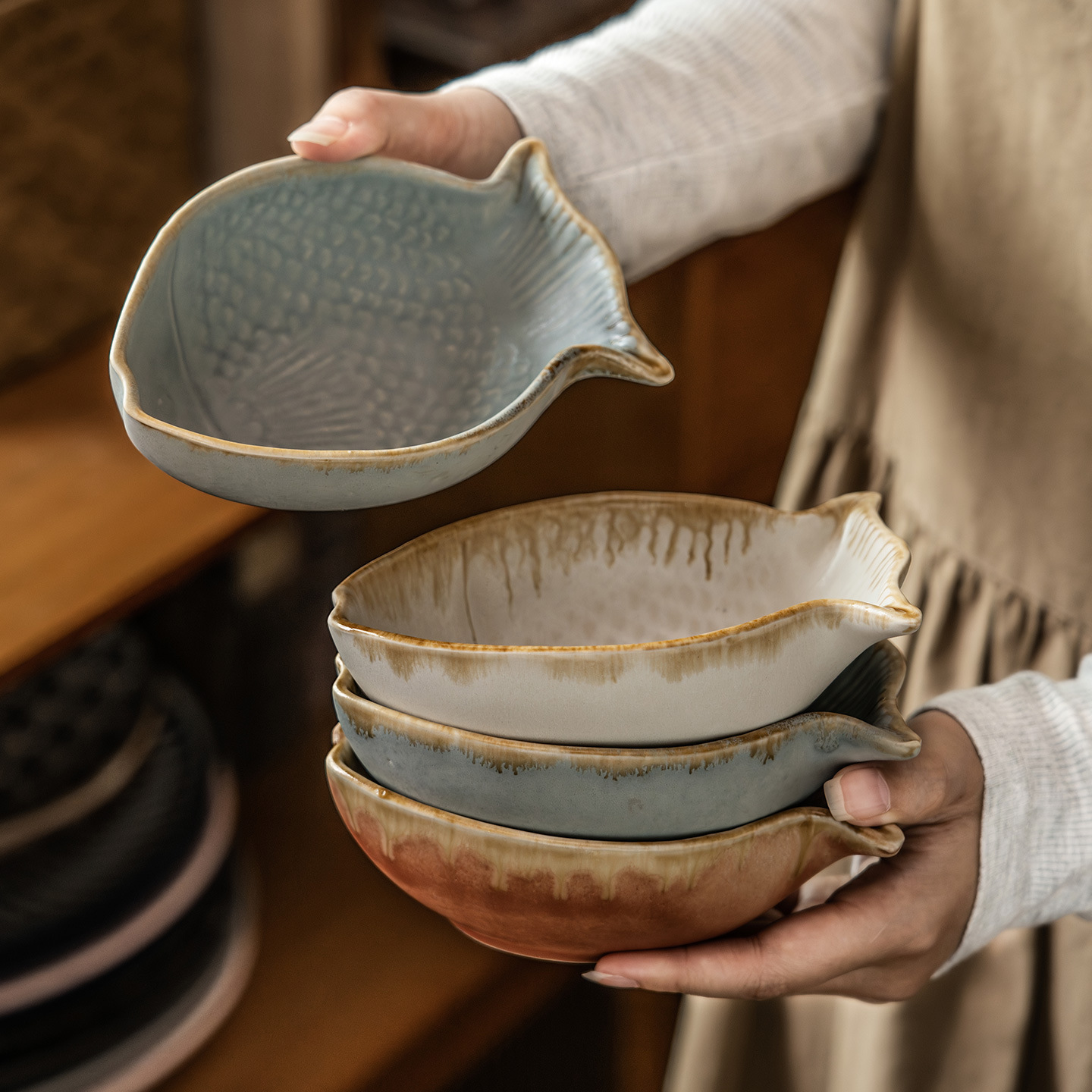 Creative Fish Shape Ceramic Bo - Baby Food In Restaurant incelemesi ve fiyatı