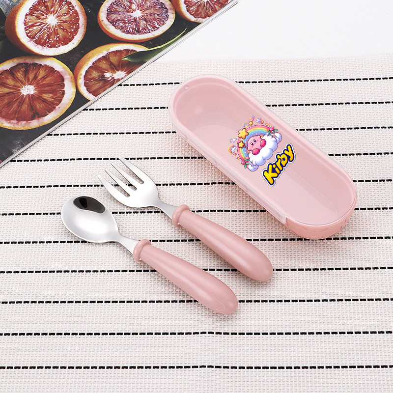 3pcs/set Kirbys Spoon Forks Bo - Baby Food Utensil incelemesi ve fiyatı