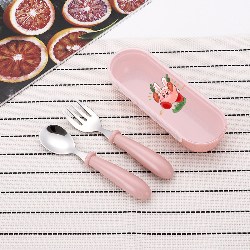 3pcs/set Kirbys Spoon Forks Bo - Baby Food Utensil incelemesi ve fiyatı