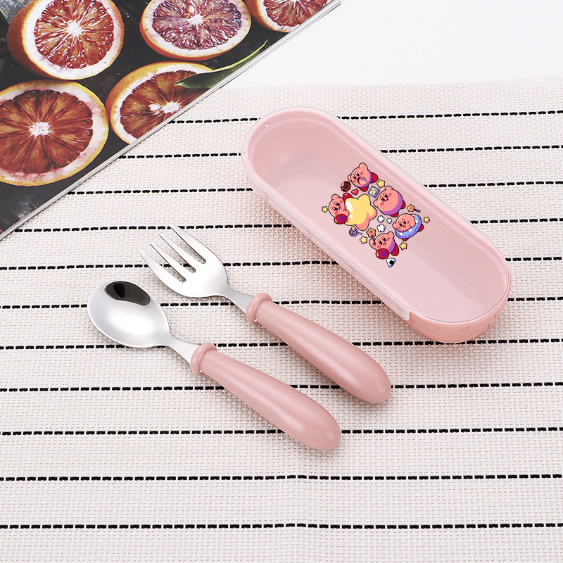 3pcs/set Kirbys Spoon Forks Bo - Baby Food Utensil incelemesi ve fiyatı