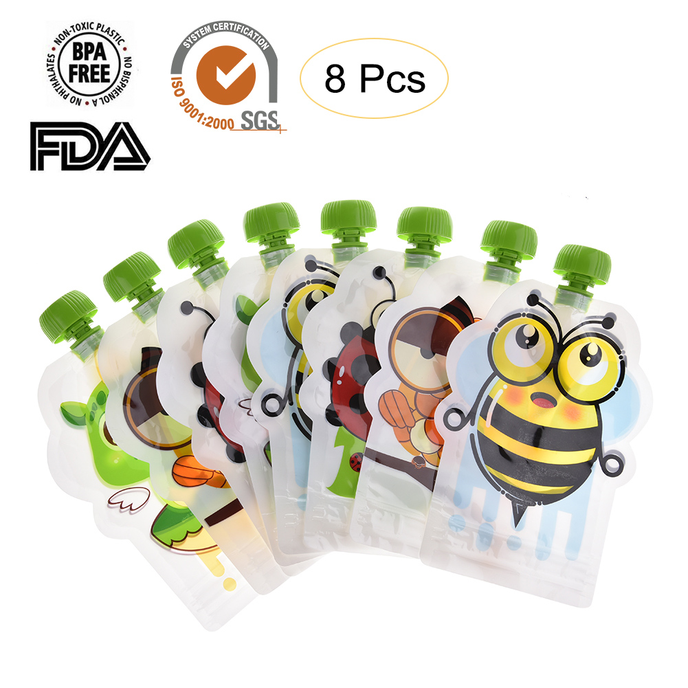 8pcs 150ml Baby Food Storage P - Baby Food Pouches Reusable incelemesi ve fiyatı