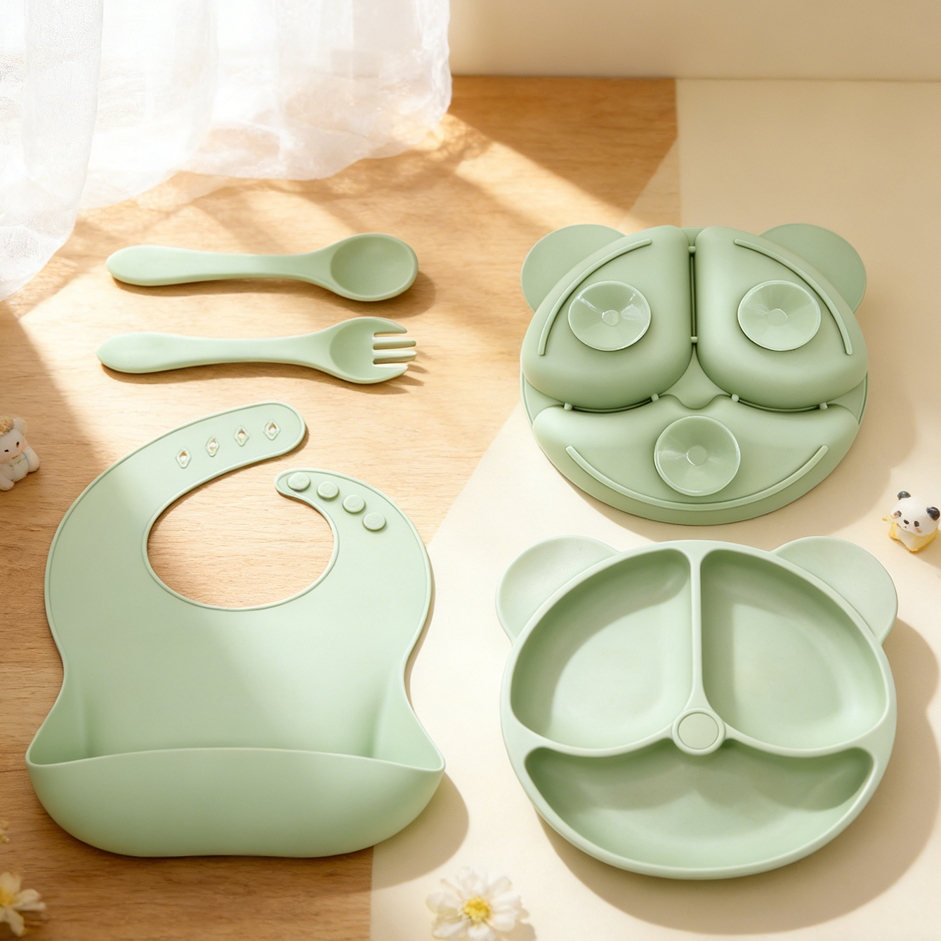 4PCS Baby Feeding Set with Bib - Baby Food Grater incelemesi ve fiyatı